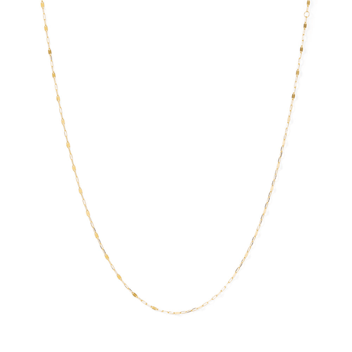 45cm Faceted Paperclip Chain in 9kt Yellow Gold Necklaces Bevilles 