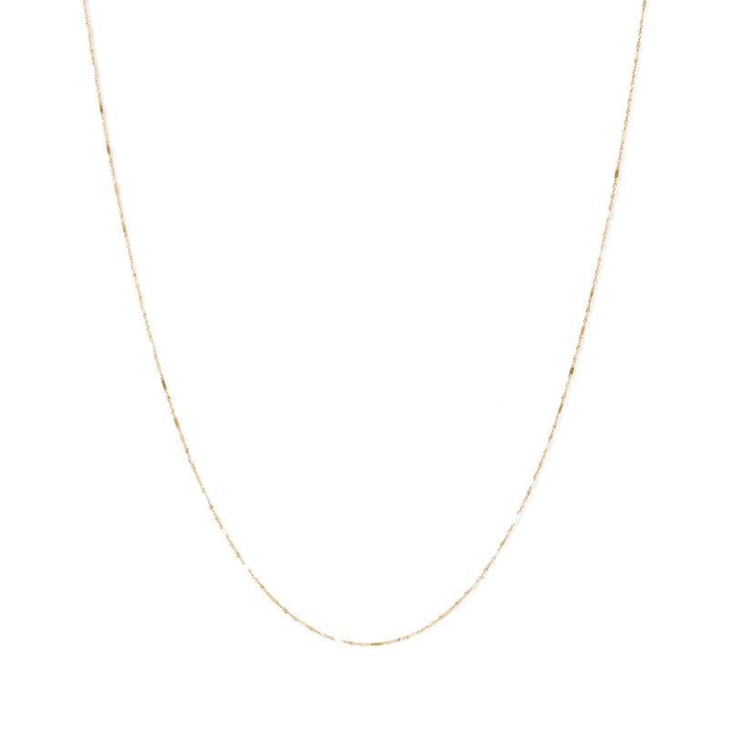 45cm Faceted Singapore Chain in 9kt Yellow Gold Necklaces Bevilles 