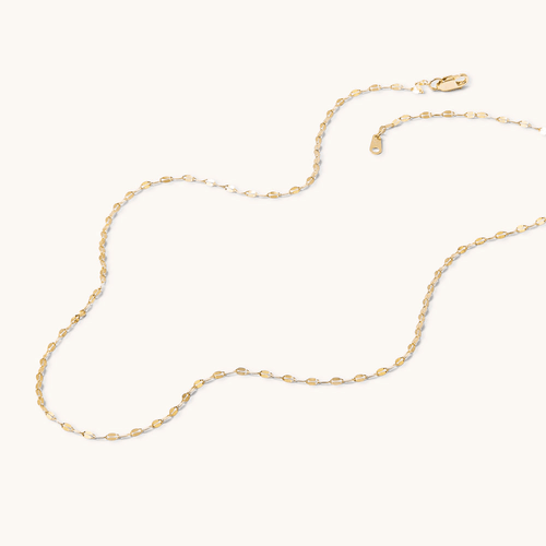 45cm 1.5mm Width Mirror Chain in 9kt Yellow Gold Necklaces Bevilles 