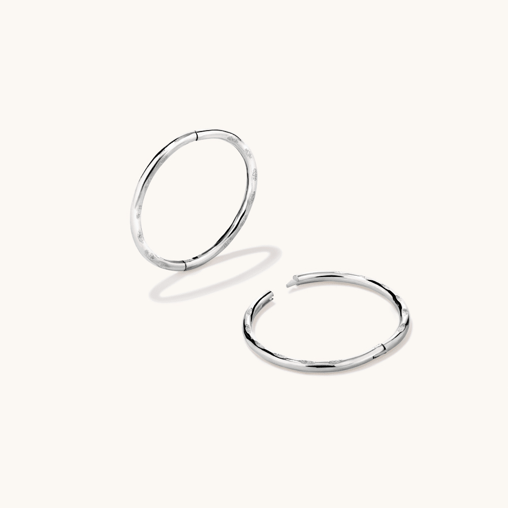 12mm Faceted Sleeper in Sterling Silver Earrings Bevilles 