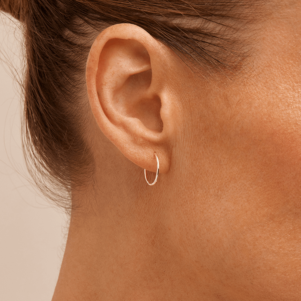 12mm Faceted Sleeper in Sterling Silver Earrings Bevilles 