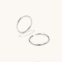 14mm Faceted Sleeper Earrings in Sterling Silver Earrings Bevilles 