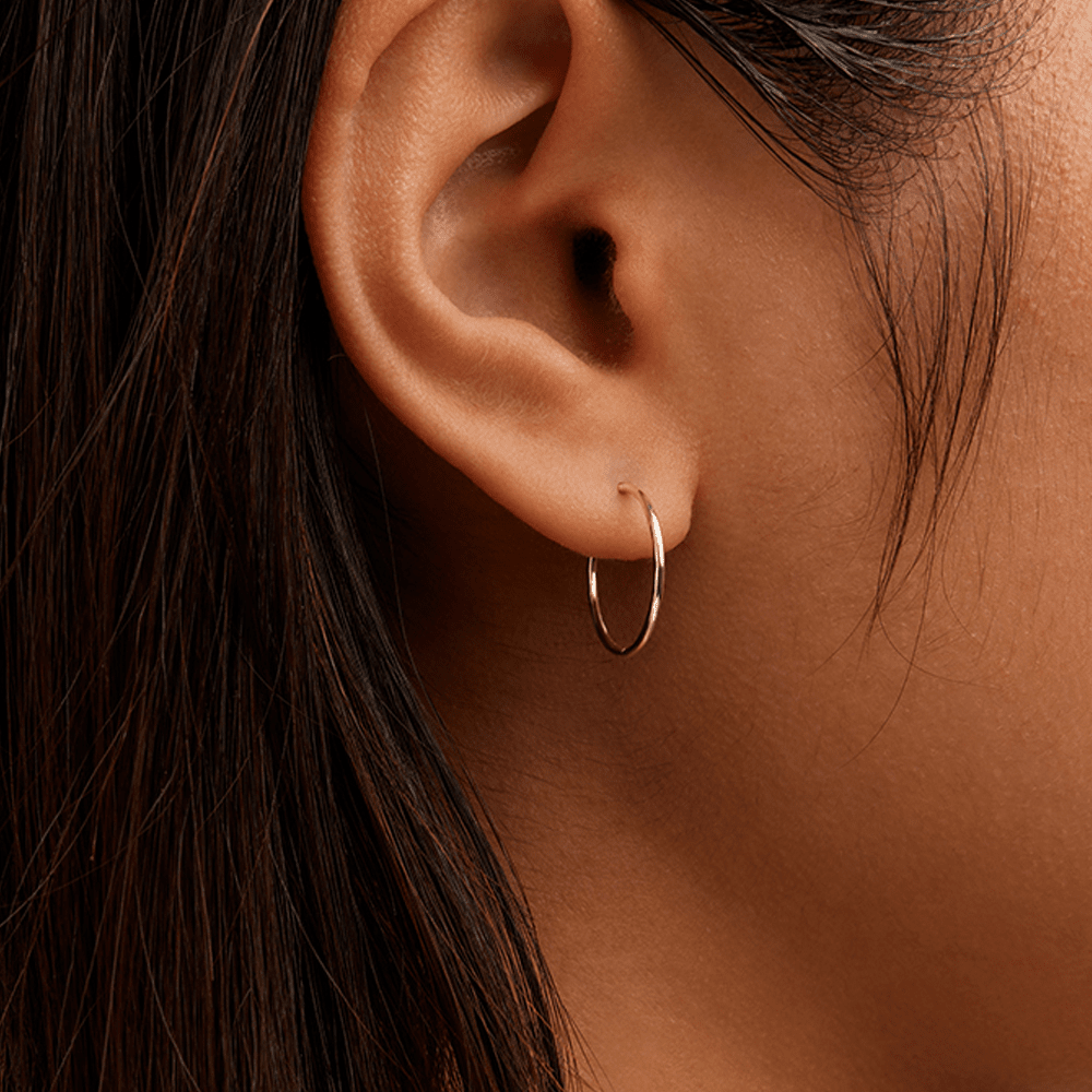 14mm Faceted Sleeper Earrings in Sterling Silver Earrings Bevilles 