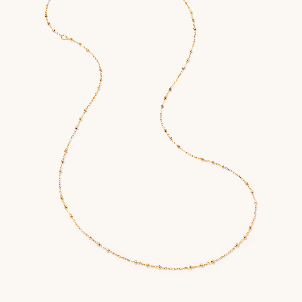 50cm 3 Ball Cable Chain Necklace in 18kt Yellow Gold Plated Sterling Silver Necklaces Bevilles 