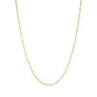 50cm Rolo Chain Necklace in 18kt Yellow Gold Plated Sterling Silver Necklaces Bevilles 