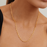50cm Rolo Chain Necklace in 18kt Yellow Gold Plated Sterling Silver Necklaces Bevilles 