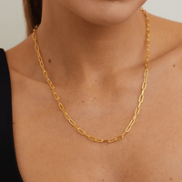 50cm Rolo Chain Necklace in 18kt Yellow Gold Plated Sterling Silver Necklaces Bevilles 