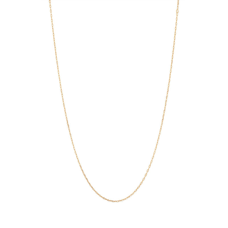 55cm Paperclip Chain in 18kt Gold Plated Sterling Silver Necklaces Bevilles 
