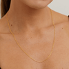 55cm Paperclip Chain in 18kt Gold Plated Sterling Silver Necklaces Bevilles 