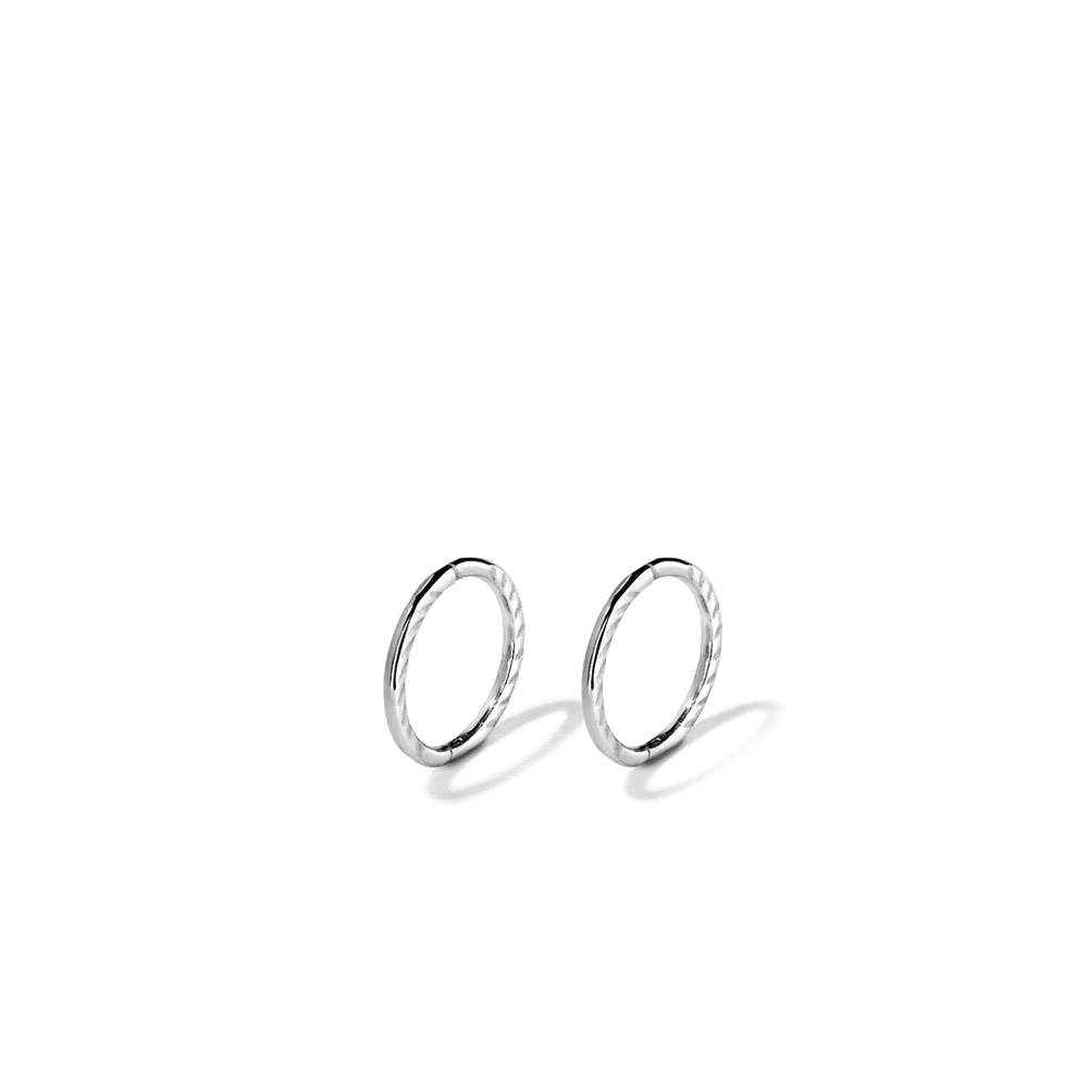 8mm Twist Sleeper in Sterling Silver Earrings Bevilles 