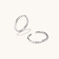 8mm Twist Sleeper in Sterling Silver Earrings Bevilles 