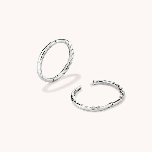 8mm Twist Sleeper in Sterling Silver Earrings Bevilles 