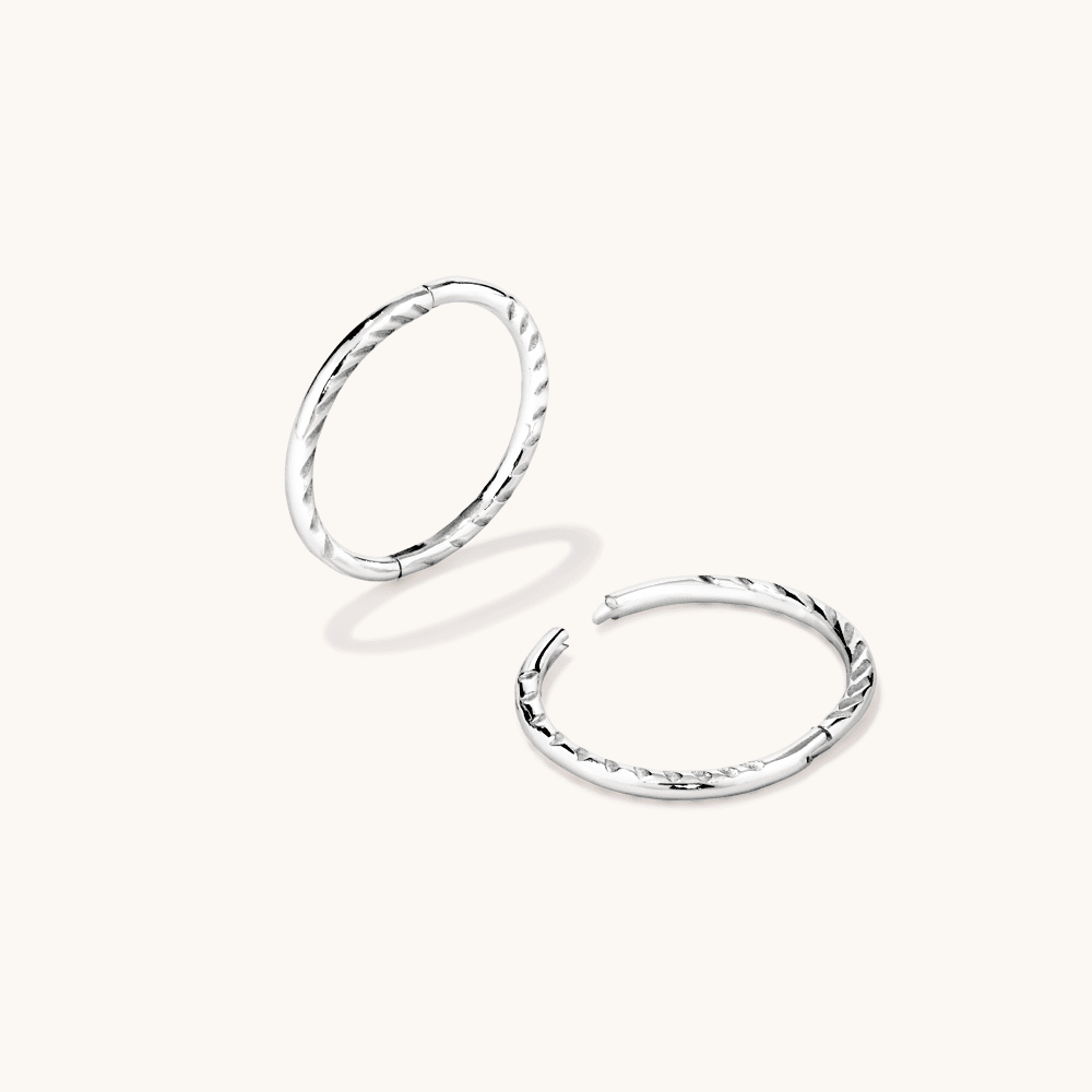 10mm Twist Sleeper in Sterling Silver Earrings Bevilles 