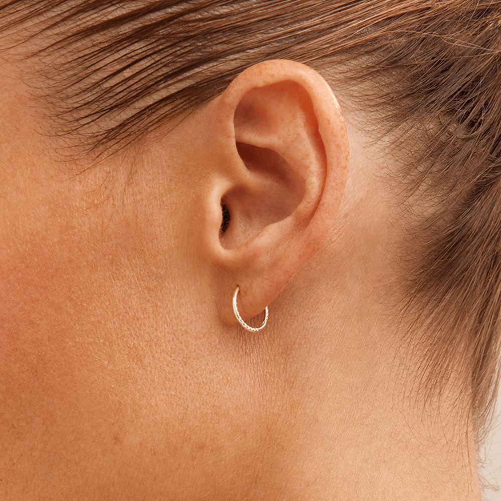 10mm Twist Sleeper in Sterling Silver Earrings Bevilles 