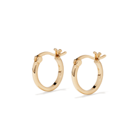 13mm Polished Hoop Earrings in 18kt Gold Plated Sterling Silver Earrings Bevilles 