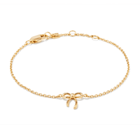 18cm Bow Bracelet in 18kt Gold Plated Sterling Silver Bracelets Bevilles 