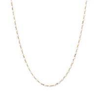 45cm White Beaded Belcher Necklace in 18kt Fine Gold-Plated Sterling Silver Necklaces Bevilles 