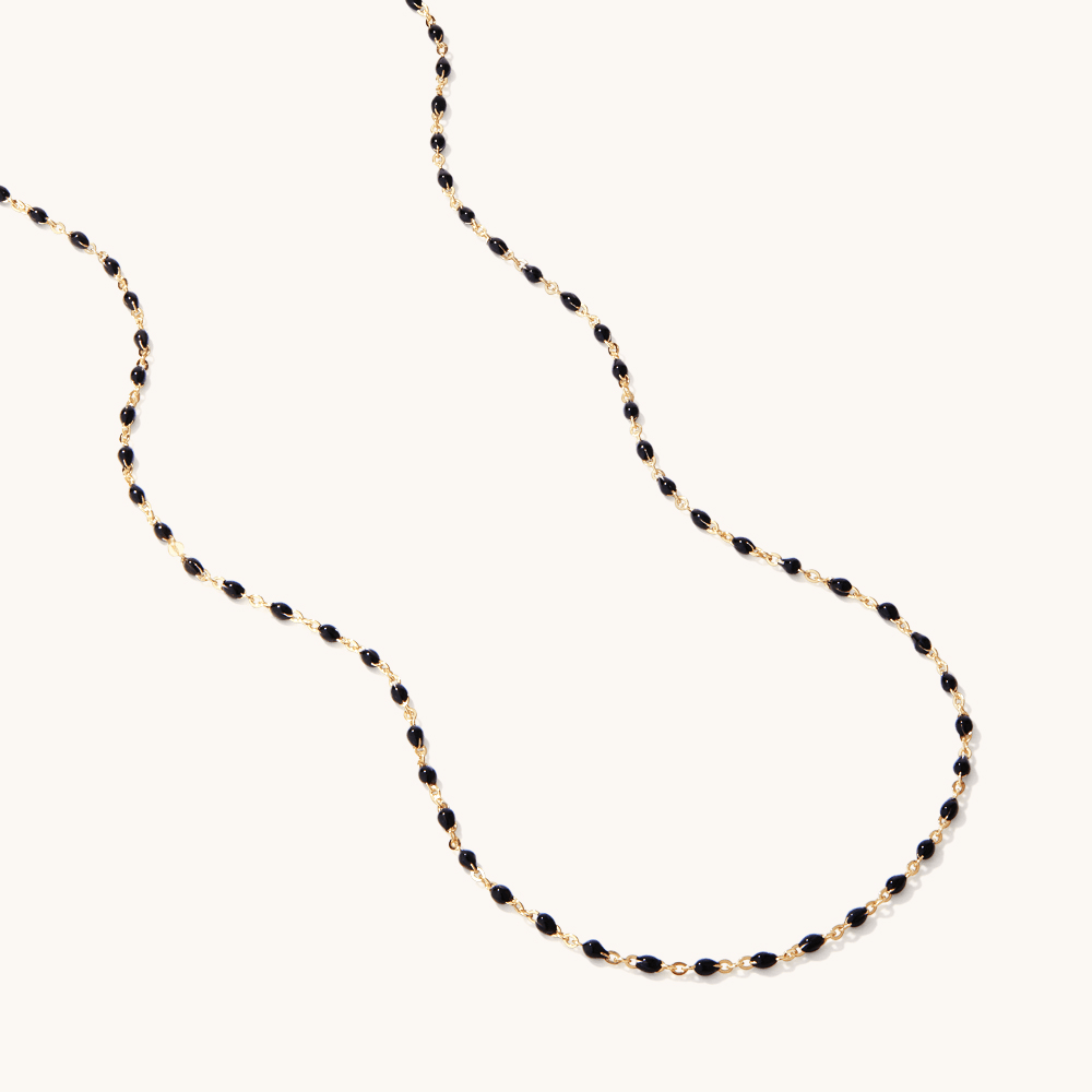 45cm Beaded Necklace in 18kt Fine Gold-Plated Sterling Silver Necklaces Bevilles 