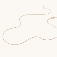 55cm Faceted Singapore Chain in 9kt Yellow Gold Necklaces Bevilles 