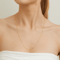 55cm Faceted Singapore Chain in 9kt Yellow Gold Necklaces Bevilles 