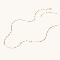 55cm 1.5mm Width Mirror Chain in 9kt Yellow Gold Necklaces Bevilles 
