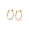 15mm Round Hoops in 18kt Gold Plated Sterling Silver Earrings Bevilles 