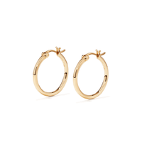 19mm Round Hoops in 18kt Gold Plated Sterling Silver Earrings Bevilles 