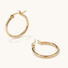 19mm Round Hoops in 18kt Gold Plated Sterling Silver Earrings Bevilles 