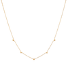 40cm Stationed Hearts Necklace in 18kt Gold Plated Sterling Silver Pendants Bevilles 