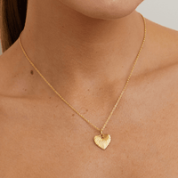 45cm Sunburst Heart Necklace in 18kt Gold Plated Sterling Silver Pendants Bevilles 