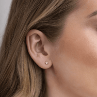 Square Cluster Stud Earrings with 0.08tw of Laboratory-Grown Diamonds in Gold-Plated Sterling Silver Earrings Bevilles 