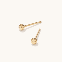 3mm Ball Studs in 9kt Yellow Bonded Gold Earrings Bevilles 