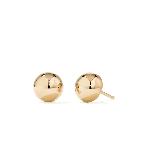 8mm Ball Studs in 9kt Yellow Bonded Gold Earrings Bevilles 