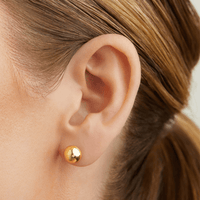 8mm Ball Studs in 9kt Bonded Gold Silver Filled Earrings Bevilles 