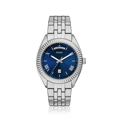 Fossil Campbell Silver Tone Watch FS6140 Watches Bevilles 
