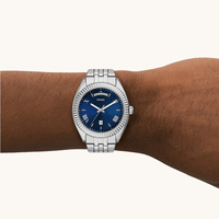 Fossil Campbell Silver Tone Watch FS6140 Watches Bevilles 