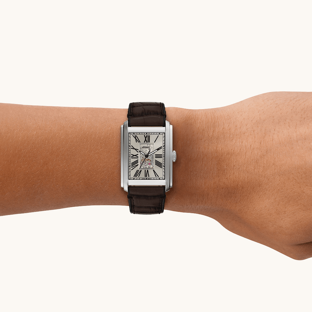 Fossil Carraway Brown Leather Watch ME3272 Watches Bevilles 