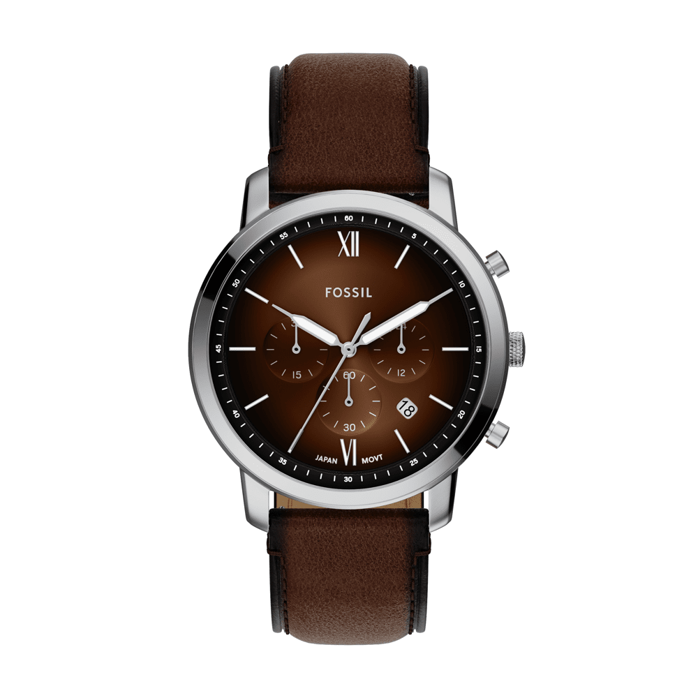 Fossil Neutra Chronograph Brown Leather Watch FS6143 Watches Bevilles 