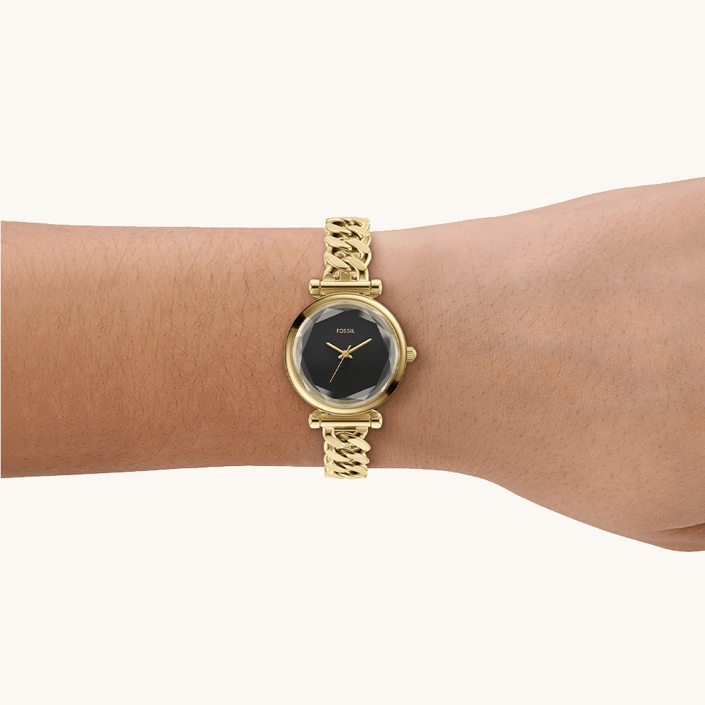 Fossil Carlie Gold Tone Watch ES5440 Watches Bevilles 