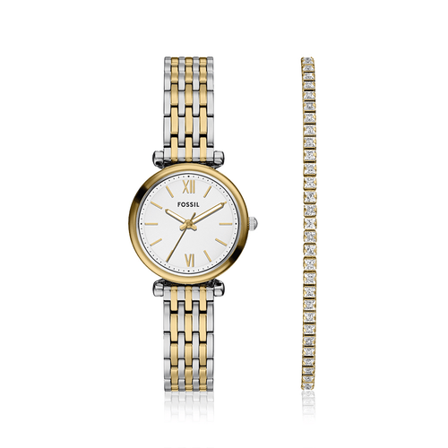 Fossil Carlie Two-Tone Watch Gift Set ES5450SET Watches Bevilles 
