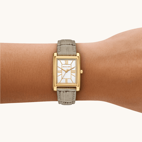 Michael Kors Essex Beige Leather Watch MK4964 Watches Bevilles 