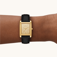 Michael Kors Essex Black Leather Watch MK4965 Watches Michael Kors 