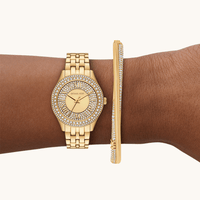 Michael Kors Harlowe Gold Tone Watch Gift Set MK4974SET Watches Michael Kors 