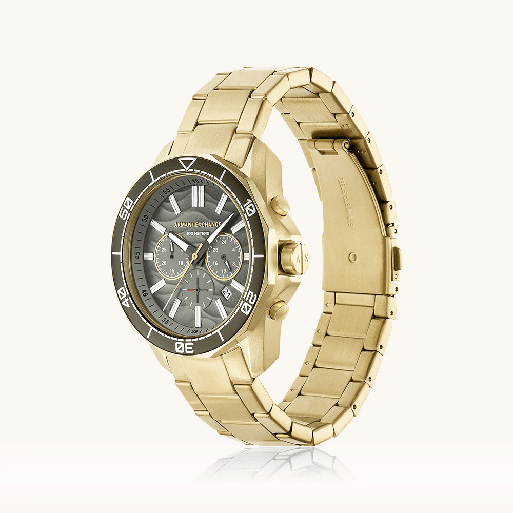 Armani Exchange Chronograph Gold Tone Watch AX1970 Watches Bevilles 