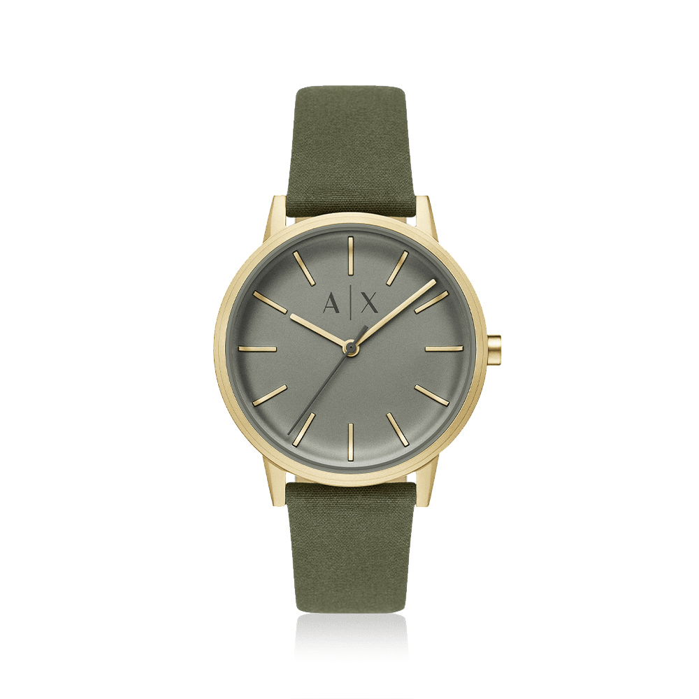 Armani Exchange Cayde Green Leather Watch AX2765 Watches Bevilles 