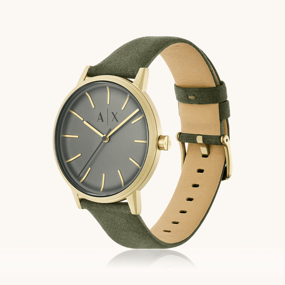 Armani Exchange Cayde Green Leather Watch AX2765 Watches Bevilles 