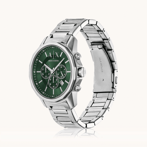 Armani Exchange Chronograph Silver Tone Watch AX1771 Watches Bevilles 
