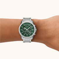 Armani Exchange Chronograph Silver Tone Watch AX1771 Watches Bevilles 