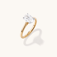 1.50ct Oval Cut Four Claw Solitaire Ring in 9kt Yellow Gold Rings Bevilles 
