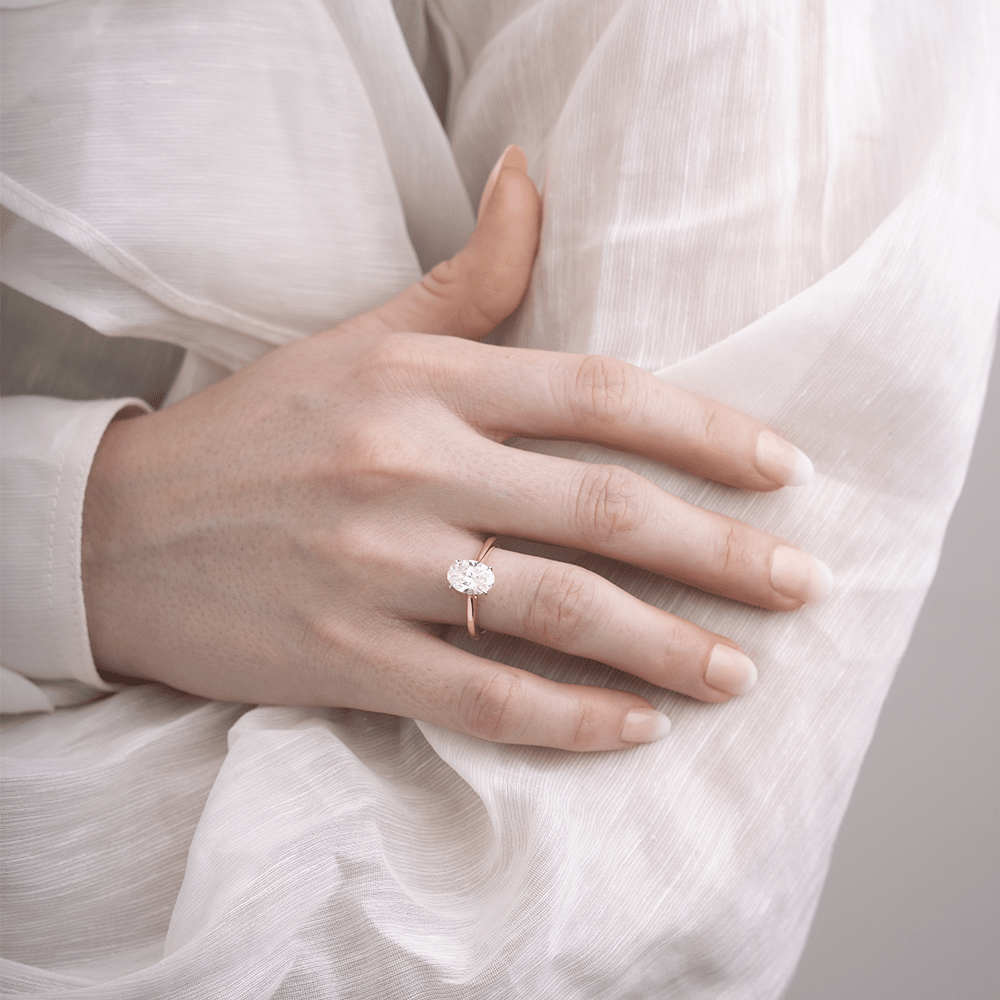 1.50ct Oval Cut Four Claw Solitaire Ring in 9kt Yellow Gold Rings Bevilles 